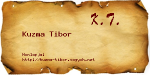Kuzma Tibor névjegykártya